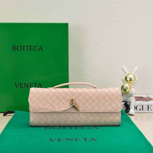 BOTTEGA VENETA Long Clutch Andiamo 31 Pink Leather Ghw