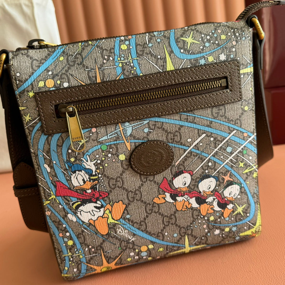 GUCCI 25S SHOULDER BAG 23 CM IN MULTICOLOR CALFSKIN